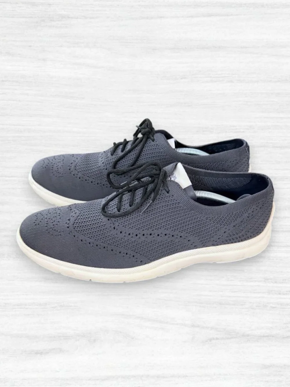 Coach Knit Sneakers Mens 10.5 Gray Black Lightweight Comfort Casual Lace Up